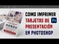 Como Imprimir Tarjetas de Presentación con Plantilla Inteligente en Photoshop.