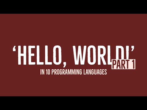 Hello World in 10 different programming Languages