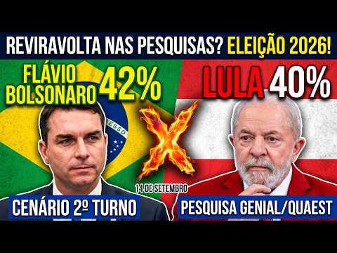 A SHIFT IN THE POLLS? Flávio Bolsonaro 42% vs. Lula 40% in the runoff (Quaest)