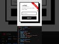 New Login Form💀 #shorts #login_form #rinkujha