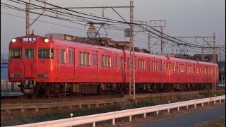 延命工事車重連が本線ダラ運用⁉︎ 名鉄6000系×2 6020F+6034F (三河ﾜﾝﾏﾝ編成) 1494/1685ﾚ 宇頭付近通過シーン