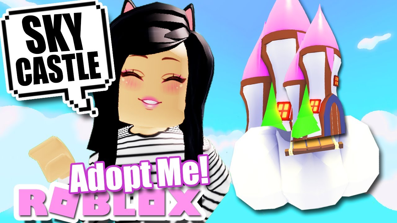 How To Build A Sky Castle Mansion For Free In Adopt Me Roblox Hacks Tutorial Youtube