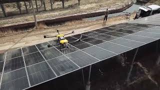 cleaning drone for solar panels best cleaning effect #solarpanelscleaning # screenshot 3