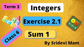 6th maths tamil Term 3 Chapter 2 (integers ) ex 2.1 sum 1 TN samacheer class 6 exercise 2.1