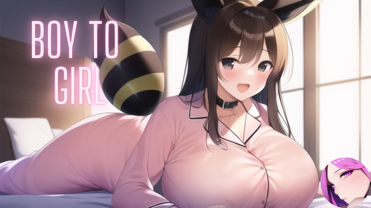 TG TF Eevee boy evolves to Umbreon GIRL Boy to Girl Transformation - Gender Bender - Transgender TF