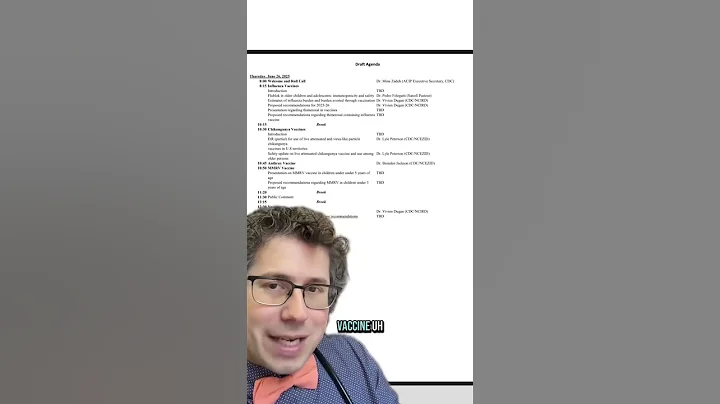 Vaccine Advisory Committee meeting agenda may have anti vax items.#vaccine #publichealth #doctor