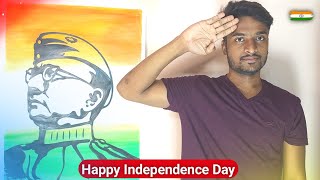Happy Independence Day 🇮🇳 | Azadi Ka Amrit Mahotsav | Netaji Painting | #15august #independenceday screenshot 4