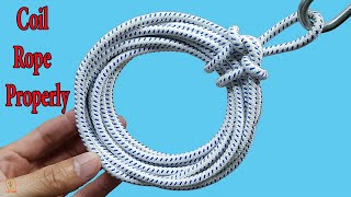 How to Coil a Rope - The PROPERLY Way to Coil Rope #4 @9DIYCrafts