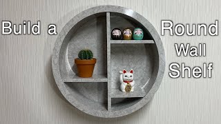 Japanese woodworking projects // How to make a round wall shelf // Samurai woodworker joinery