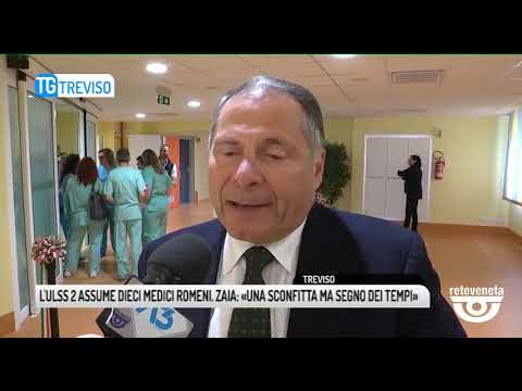 TG TREVISO (20/04/2019) - CARENZA DI MEDICI, L'ULSS 2 ASSUME DOTTORI ROMENI. ZAIA: «UNA SCONFITTA»