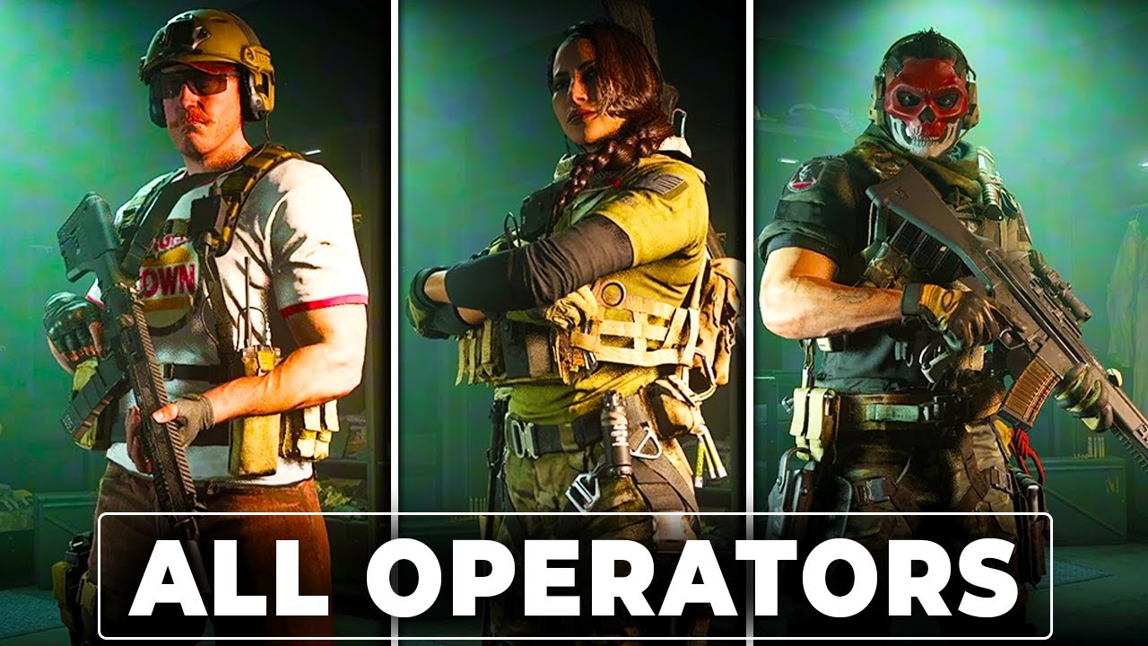 Call of Duty: MODERN WARFARE 2 - ALL UNLOCKABLE OPERATORS + Animations ...
