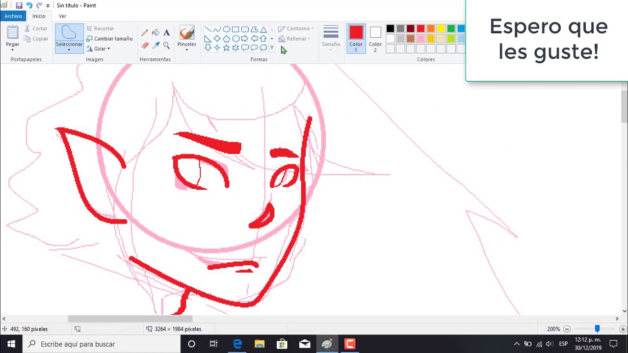 Dibujando en Paint!! Chico pájaro parte 1 YouTube