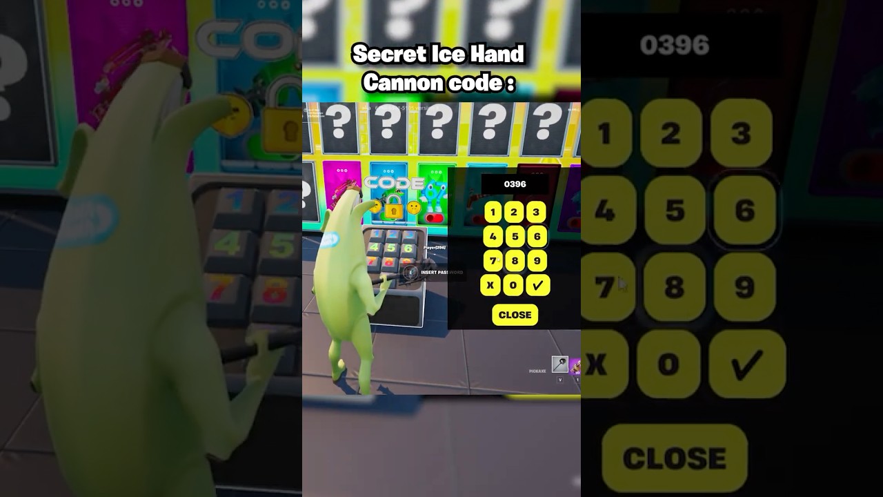 Secret Code for the Ice Hand Cannon in SUPER 1V1 FFA!