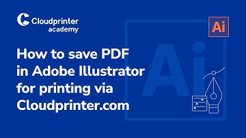 How to save PDF in Adobe Illustrator for printing via Cloudprinter.com
