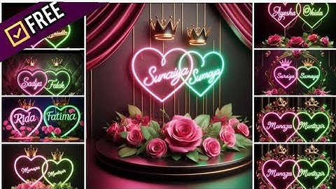 How To Make 3D Couple Name With Heart shape Image Generation | Bing Image Creator | #Couple #love
