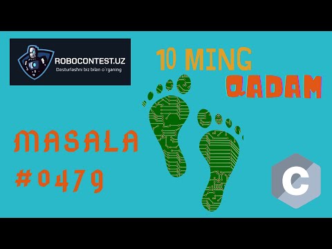 Robocontest 479 | 10 ming qadam masalasi. C Dasturlash.