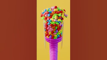 Jelly Beans Overflow | Satisfying 3d Animation #satisfying #animation #blender3d #3danimation