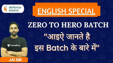 English Basic to Advanced (Part-1) | All Defence Exams | Zero to Hero Batch | Jai Prakash