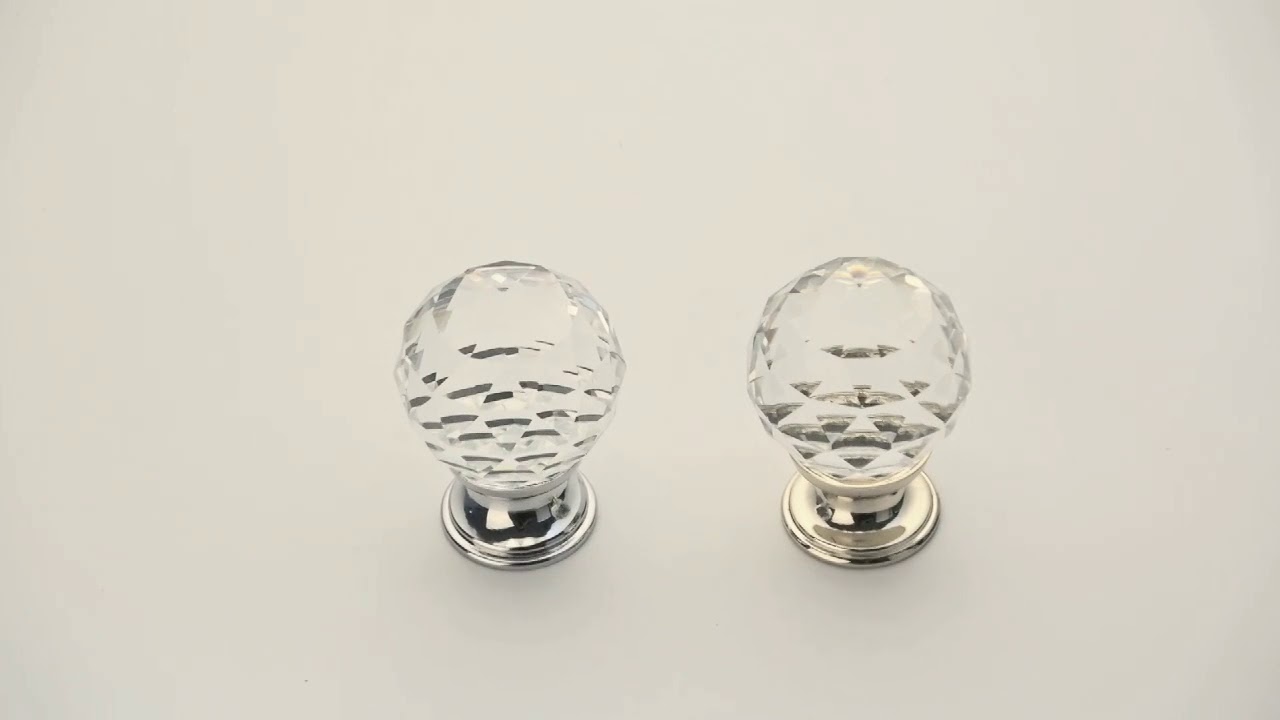 Wholesale Furniture Hardware Clear Crystal Handle Knobs 1560