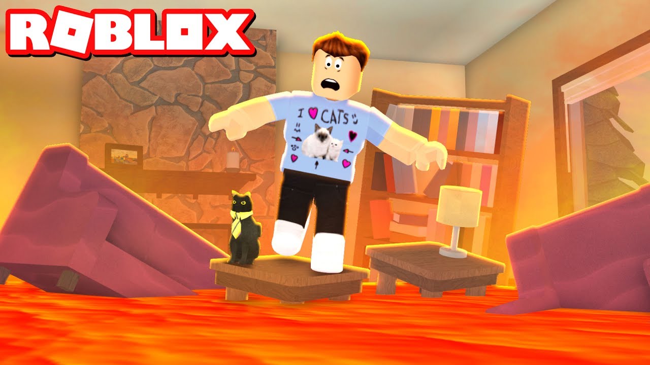 The Floor Is Lava In Roblox Youtube - youtube roblox denis daily flood escape