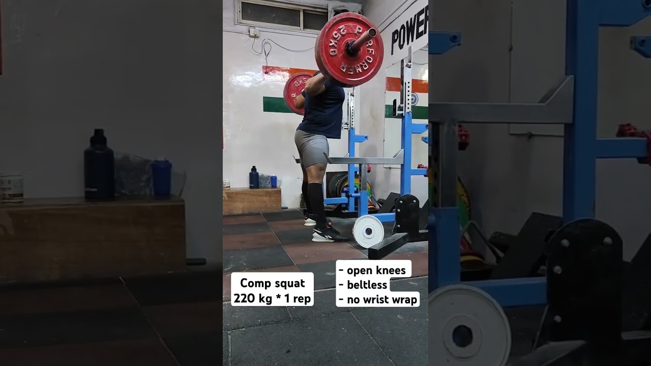 220 kg Raw squat - 