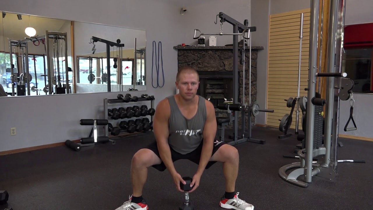 Dumbbell Goblet Sumo Squat - YouTube