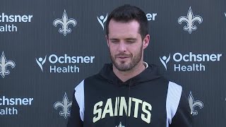 Saints QB Derek Carr speaks for first time since shoulder injury