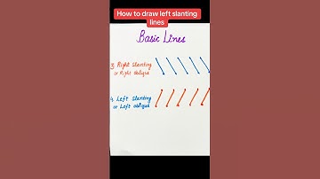 How to Draw Left Slanting Lines | Easy Writing Practice for Kids | #kidswritingpractice