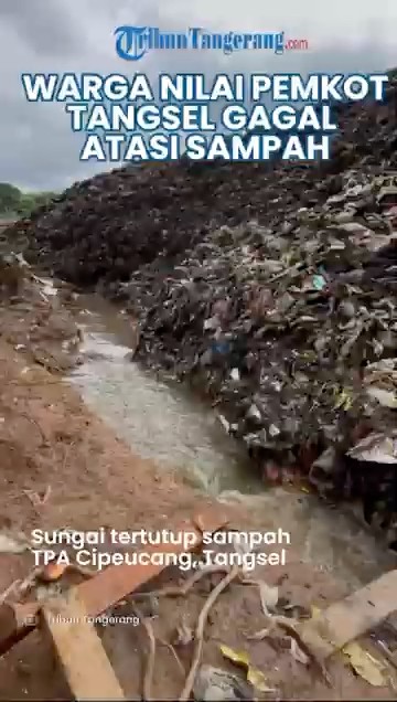 Sungai Tertutup Sampah TPA Cipeucang Tangsel Bikin Banjir,  Warga: Ini Gagal Kelola Sampah