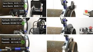 TAG SPLIT FRAME CLAMSHELL COLD CUTTING AND BEVELLING MACHINES (COMPARING POWERS SPEEDRAMP)