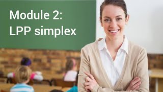 APOM Module 2 LPP simplex
