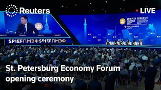  Putin Attends St Petersburg Economic Forum Opening Ceremony