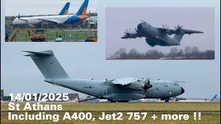 A400M Atlas Delivery At St Athan Including Views Of Jet2 B757S 140125 4K