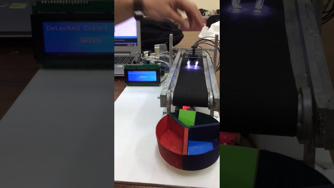 Renk Ayırıcı Konveyör Bant ile Paketleme Sistemi