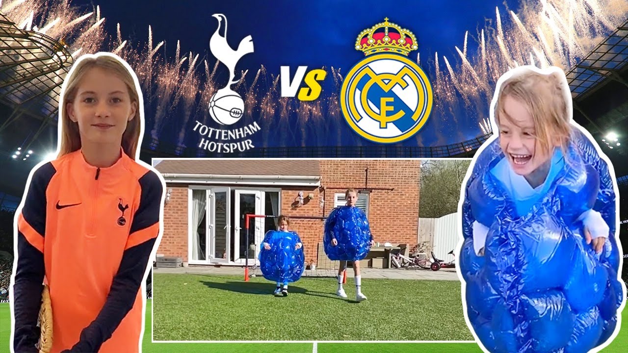 INSANE BUBBLE FOOTBALL BATTLE ⚽️ REAL MADRID vs SPURS 😱