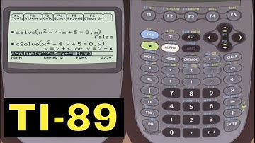 TI-89 Calculator - 10 - Using the Algebraic Equation Solver