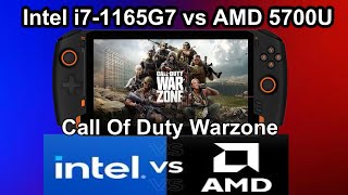 One X Player - Warzone - AMD 5700U vs Intel 1165G7 - Let’s See How They Perform Head To Head