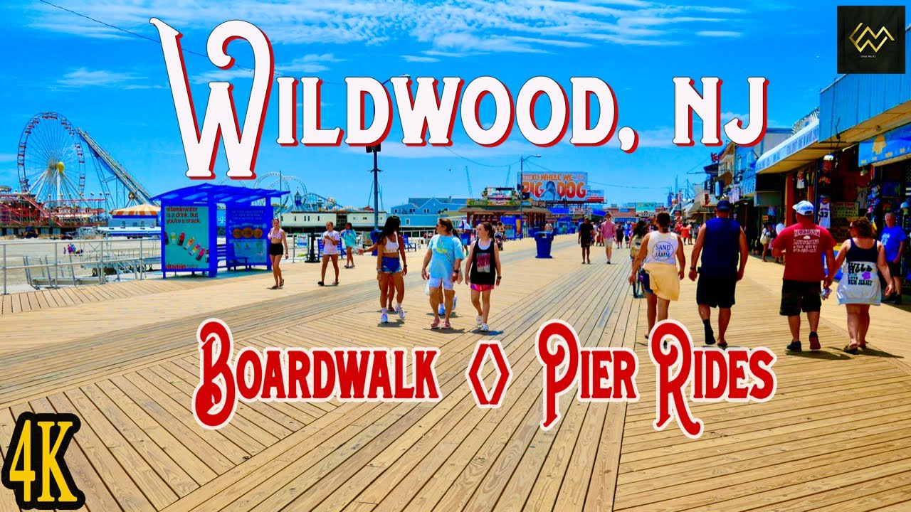 Wildwood New Jersey Boardwalk and Morey's Piers 2022. 