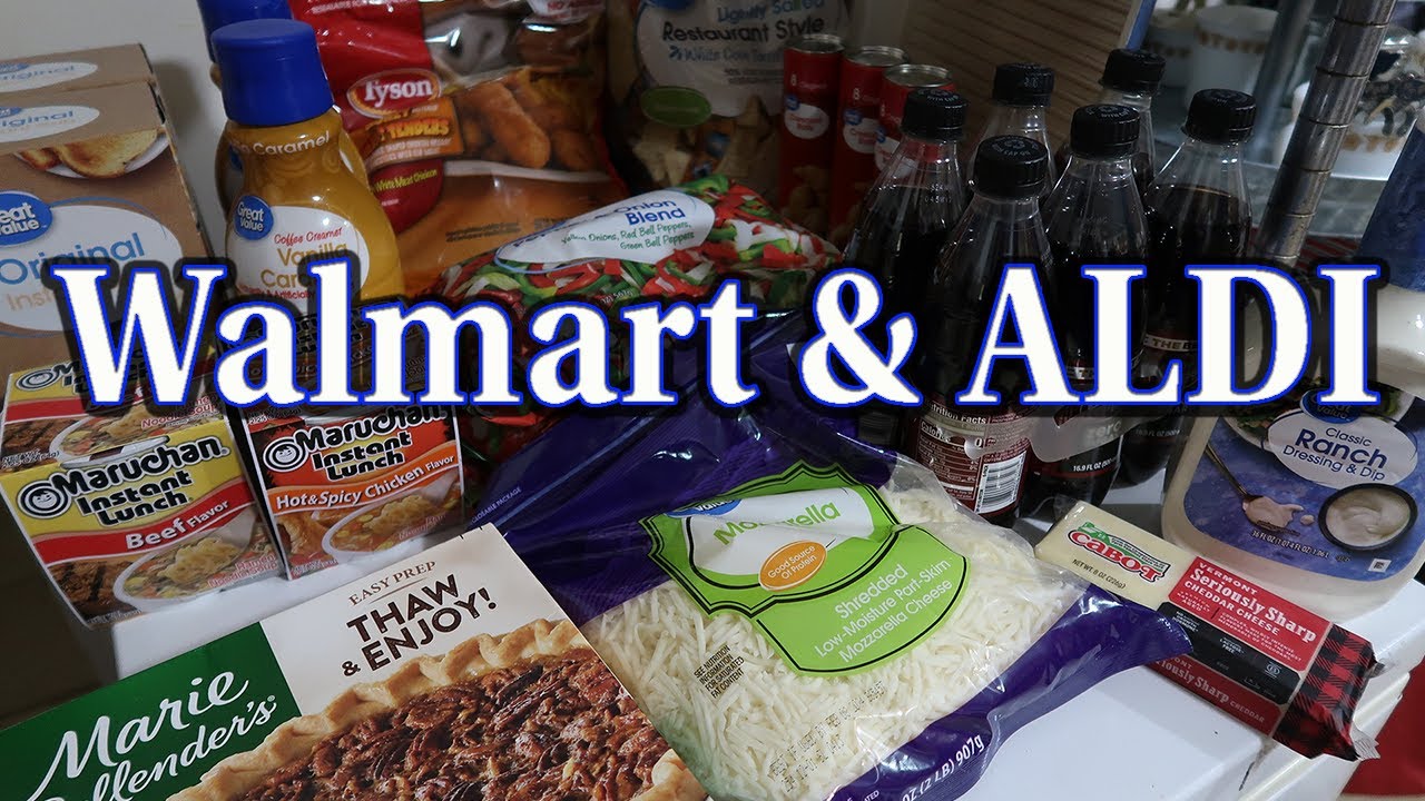 WALMART & ALDI GROCERY HAUL FOR FAMILY OF 6 2023 - YouTube