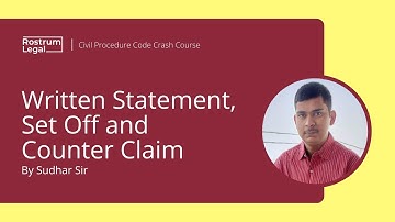 Written statement, Set off and Counter claim | Judiciary Exam Preparation