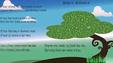 Trees  by Joyce Kilmer - Short and Long Vowel Sounds