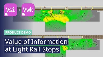 Value of Information at Light Rail Stops | PTV Viswalk | Product Demo