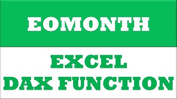 EOMONTH powerpivot function | excel dax functions