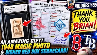 Thank You Brian! @Hodges1455 Incredible Mail Day with a 1948 Magic Photo & Signed Red Sox Scorecard