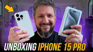 Unboxing raiz do iPhone 15 Pro + Primeiras Impressões!