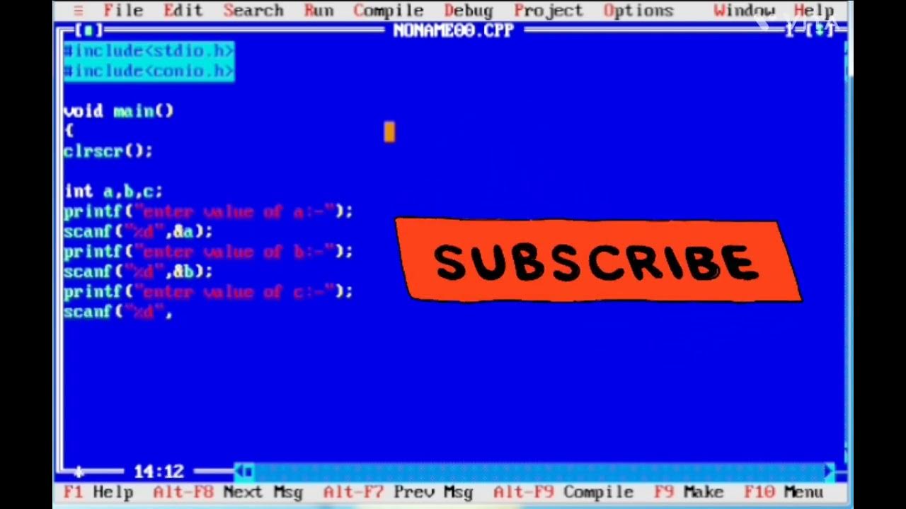 To find maximum number from given three numbers.||Using turbo C || In C ...