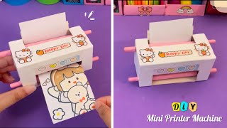 DIY Cute Mini Printer Machine making  easy craft ideas / how to make/ paper craft / art and craft