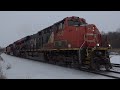 CN 3800 leads CN M336 Southbound just south of Fond du Lac, WI