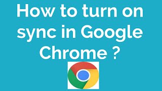 how to turn on sync in google chrome ?