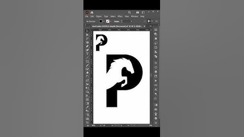 Make a Horse Negative Space Logo Design in Adobe Illustrator #illustrator #shorts